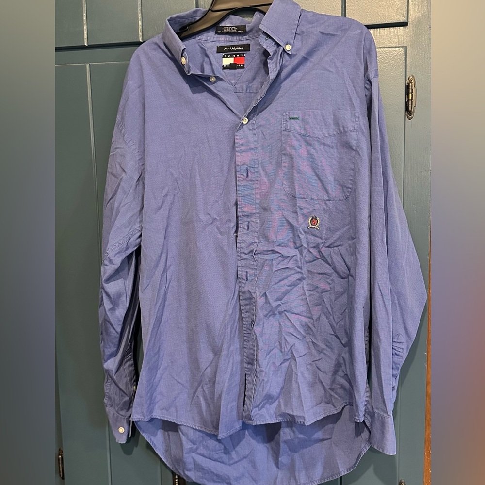 Tommy Hilfiger Classic Blue Button-Down Shirt